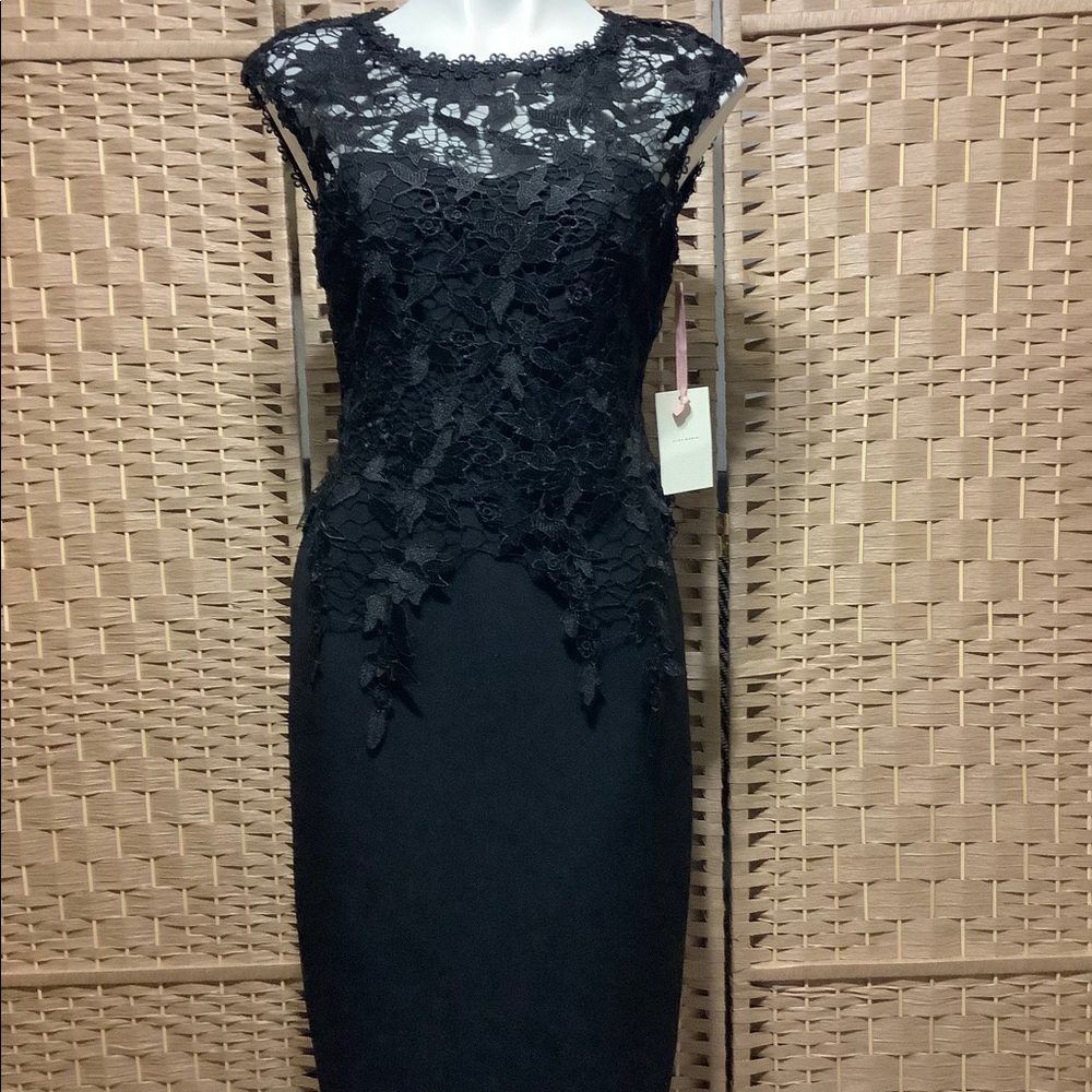 NWT Alex Marie Elegant Black Lace Dress